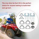 Go Kart Live Axle Bearing Kit with Hangers