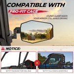 KEMIMOTO UTV Rearview Side Mirrors for Polaris, Can-Am