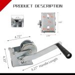 VAIDPRO Manual Boat Trailer Winch - 500 lbs Capacity