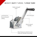 VAIDPRO Manual Boat Trailer Winch - 500 lbs Capacity