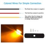 4-LED Amber Emergency Strobe Light Bar