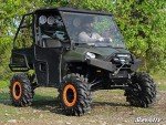 SuperATV Heavy Duty Clear Scratch Resistant Full Windshield for 2016+ Polaris Ranger Full-Size 570 / Crew | 1/4" Thick Polycarbonate| Preinstalled Bulb Seal Than Glass | Hard Coated | USA Made!