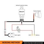 160W ATV Rock Lights Wiring Harness with Switch