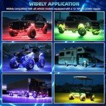 RGB LED Rock Lights with Remote for ATV & UTV