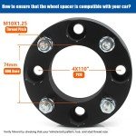 GAsupply 2" Black ATV Wheel Spacers 4x110