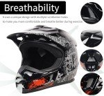 Kids Full Face ATV Helmet Set with Goggles & Gloves