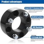 GAsupply 2" Black ATV Wheel Spacers 4x110