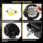 POLARPRA 4" Round LED Offroad Lights - 2 Pack