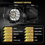 POLARPRA 4" Round LED Offroad Lights - 2 Pack