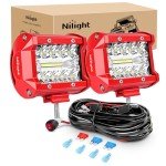Nilight 2PCS 60W LED Light Bar Combo