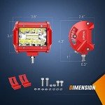 Nilight 2PCS 60W LED Light Bar Combo