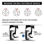 Black 2" Wheel Spacers for Polaris ATV - 4 Pack