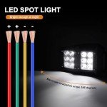 Adjustable UTV Side Mirrors with LED Spot Lights