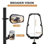 Adjustable UTV Side Mirrors with LED Spot Lights
