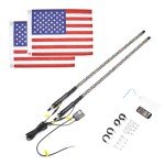 Bluetooth LED Whip Lights with Turn Signal Function