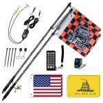 2PCS 4FT LED Whip Lights with Remote Control