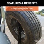 24-Inch Trailer Hitch Spare Tire Mount, Black