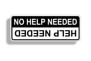 No Help Needed Off-Road ATV Decal Sticker