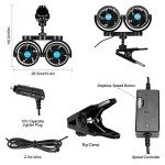 Adjustable 12V Dual Head Car Clip Fan