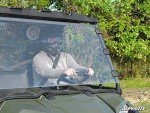 SuperATV Heavy Duty Clear Scratch Resistant Full Windshield for 2016+ Polaris Ranger Full-Size 570 / Crew | 1/4" Thick Polycarbonate| Preinstalled Bulb Seal Than Glass | Hard Coated | USA Made!