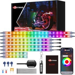8Pcs RGB Under Glow Kit for ATVs & Motorcycles