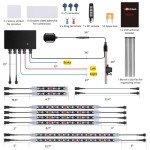 8Pcs RGB Under Glow Kit for ATVs & Motorcycles