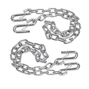 48" Grade 30 Trailer Safety Chain with Clips 2PCS