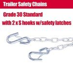 48" Grade 30 Trailer Safety Chain with Clips 2PCS