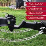 48" Grade 30 Trailer Safety Chain with Clips 2PCS