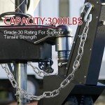 48" Grade 30 Trailer Safety Chain with Clips 2PCS