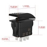 Waterproof Rocker Switch with Red LED Light