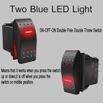 Waterproof Rocker Switch with Red LED Light