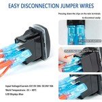 Waterproof Rocker Switch with Red LED Light