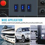 Waterproof 12V Rocker Switch 5 Pack with LED