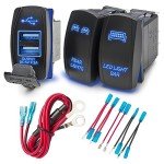 Anina LED Rocker Switches with USB Charger - 3 Pack