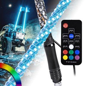 RGB LED Whip Light with Remote for ATVs