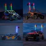 2PCS 4FT LED Whip Lights for ATV/UTV