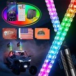 2PCS 4FT LED Whip Lights for ATV/UTV