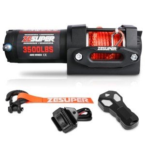 ZESUPER 3500 lb 12V Electric Winch with Remote