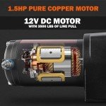 ZESUPER 3500 lb 12V Electric Winch with Remote