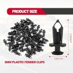Nylon Fender Fastener Clips for ATVs - 200PCS