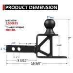 OCTORA 3-in-1 ATV/UTV Trailer Hitch Receiver
