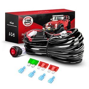 Nilight 12V LED Light Bar Wiring Harness Kit