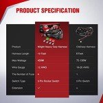 Nilight 12V LED Light Bar Wiring Harness Kit