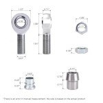 Heim Joint Rod End Kit with Misalignment Spacers