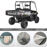 QYMOTO Polaris Ranger Full Size 570 Rear Windshield,Soft Canvas Rear Window Dust Panel for Ranger 500 570 700 Rear Window Round Bar ROPS (2 Seaters & Crew)