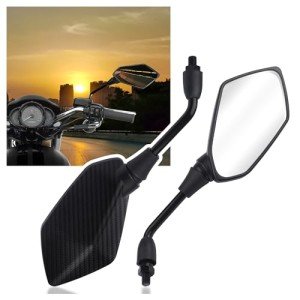 Adjustable Carbon Fiber Motorcycle Mirrors for ATVs & Bikes