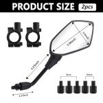 Adjustable Carbon Fiber Motorcycle Mirrors for ATVs & Bikes