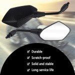 Adjustable Carbon Fiber Motorcycle Mirrors for ATVs & Bikes