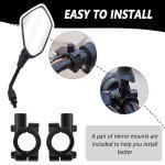 Adjustable Carbon Fiber Motorcycle Mirrors for ATVs & Bikes